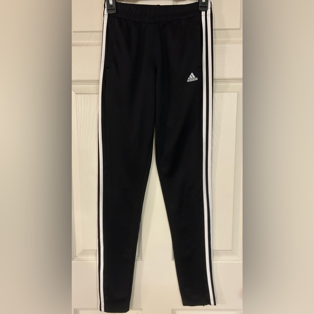ADIDAS Climalite Black White Track Pants Trio Athletic Fit S87551 Size XS